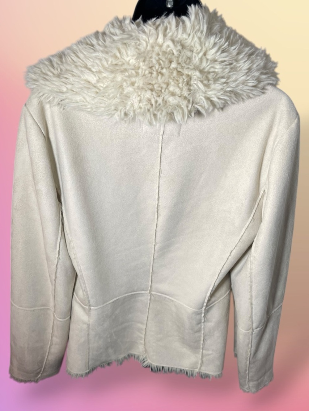 Altar'd State Cream Sherpa Wrap Jacket - Medium - Picture 8 of 15